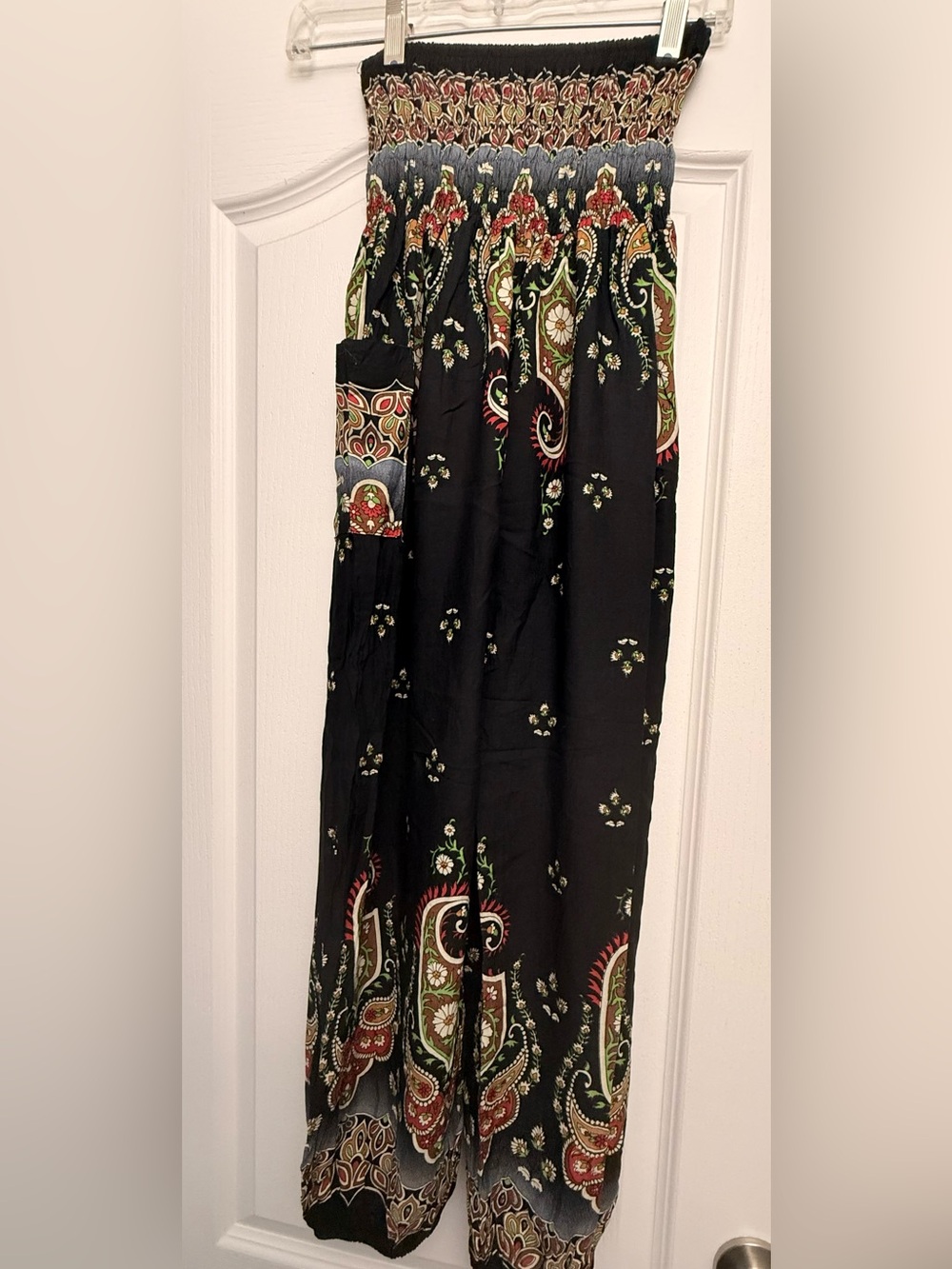 Black & Paisley Bohemian Harem Pants